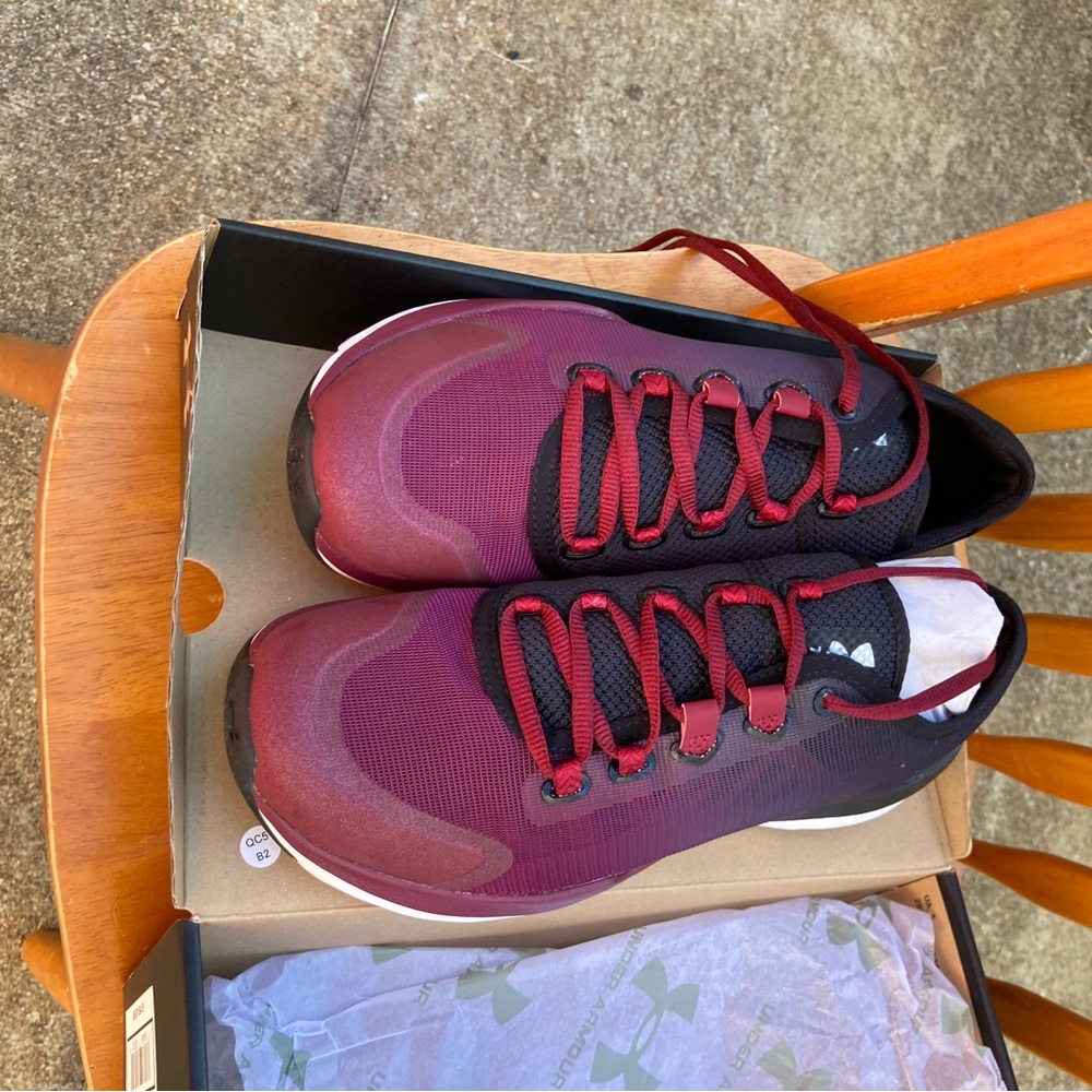 Under Armour Burgundy and Black Sneakers